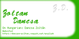 zoltan dancsa business card